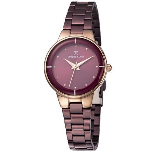 Relógio Analógico Daniel Klein Premium Dk11889-5 Feminino Metal Roxo e Rosa Ouro