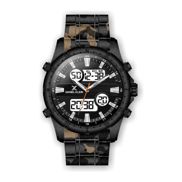 Relógio Analógico-Digital Masculino Daniel Klein Relojes D Time Dk.1.12329-4 Camuflado