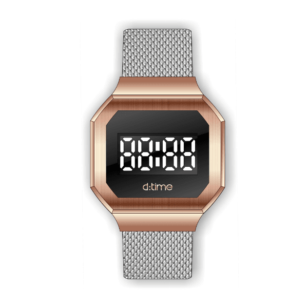 Relógio Analógico Daniel Klein Relojes D Time Dk.1.12367-4 Prata e Rosa Ouro