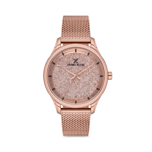 Relógio Analógico Daniel Klein Dk.1.12531-2 Rosa Ouro