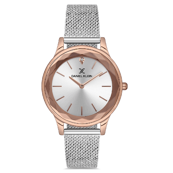 Relógio Analógico Feminino Daniel Klein Dk.1.12678-3 Premium Ladies Pulseira de Aço Inoxidável Prata/Dourado