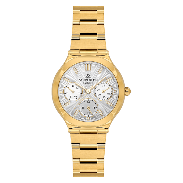 Relógio Analógico Feminino Daniel Klein Dk.1.14302-2 Exclusive Lady Pulseira de Aço Inoxidável Dourado