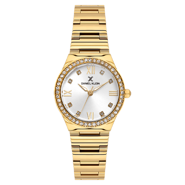 Relógio Analógico Feminino Daniel Klein Dk.1.14324-3 Premium Ladies Pulseira de Aço Inoxidável Dourado