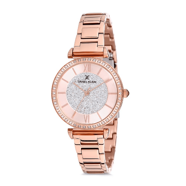 Relógio Analógico Feminino Daniel Klein Dk12042-2 Premium Ladies Pulseira de Aço Inoxidável Rose Gold