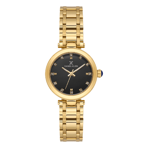 Relógio Analógico Feminino Daniel Klein Dk.6.14320-3 Premium Lady Pulseira de Aço Inoxidável Dourado/Preto
