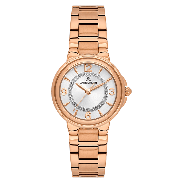 Relógio Analógico Feminino Daniel Klein Dk.6.14322-7 Premium Lady Pulseira de Aço Inoxidável Rose Gold