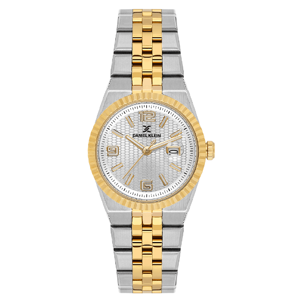 Relógio Analógico Feminino Daniel Klein Dk.6.14716-4 Premium Lady Pulseira de Aço Inoxidável Prata/Dourado