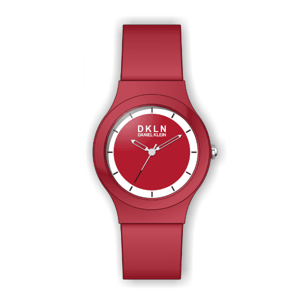 Relógio Analógico Daniel Klein Dkln Dk.1.12277-2 Vermelho