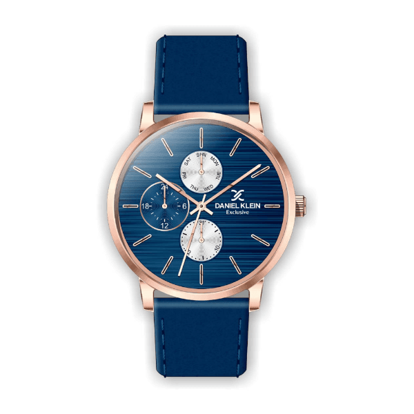 Relógio Analógico Daniel Klein Exclusive Dk.1.12298-2 Rosa Ouro e Azul