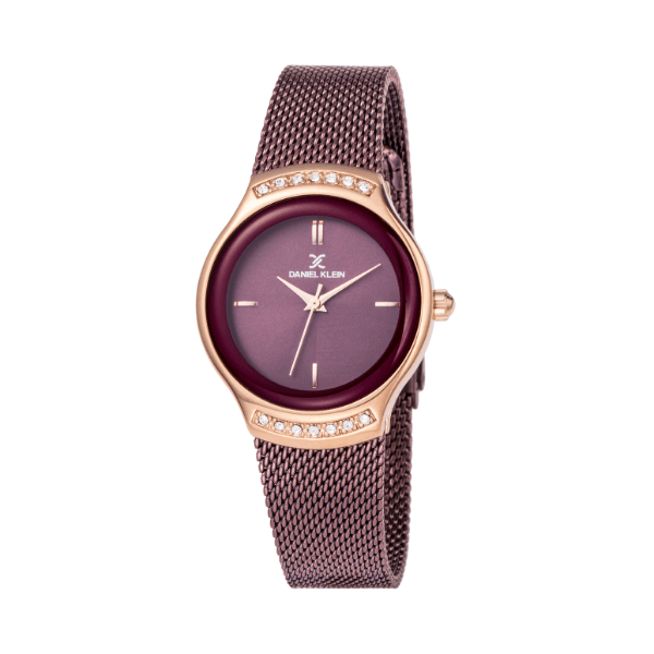 Relógio Analógico Daniel Klein Fiord Dk11948-6 Roxo/Rosa Ouro