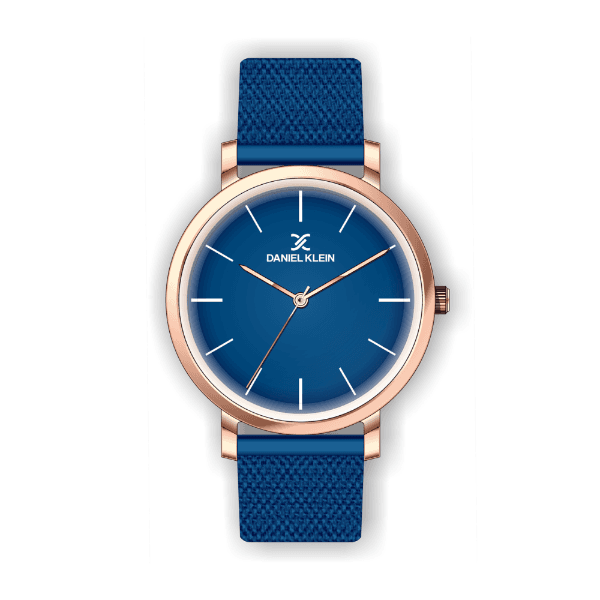 Relógio Analógico Daniel Klein Premium Dk.1.12263-6 Azul e Rosa Ouro