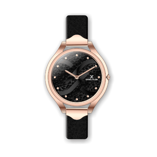 Relógio Analógico Daniel Klein Premium Dk.1.12268-2 Rosa Ouro e Preto