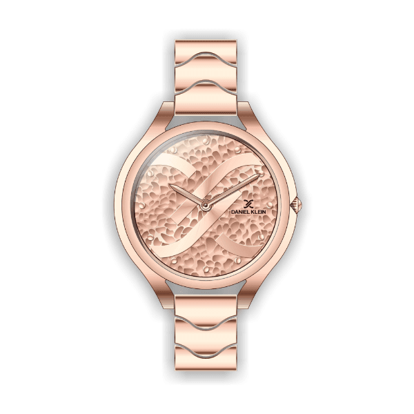 Relógio Analógico Daniel Klein Premium Dk.1.12271-3 Rosa Ouro