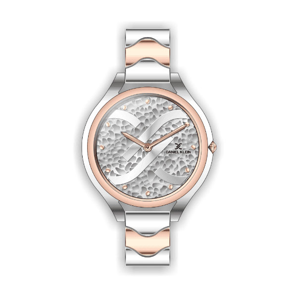 Relógio Analógico Feminino Daniel Klein Premium Dk.1.12271-4 Prata e Rosa Ouro