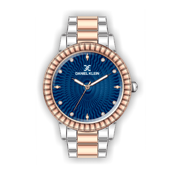 Relógio Analógico Daniel Klein Relojes Premium Dk.1.12287-6 Prata e Rosa Ouro