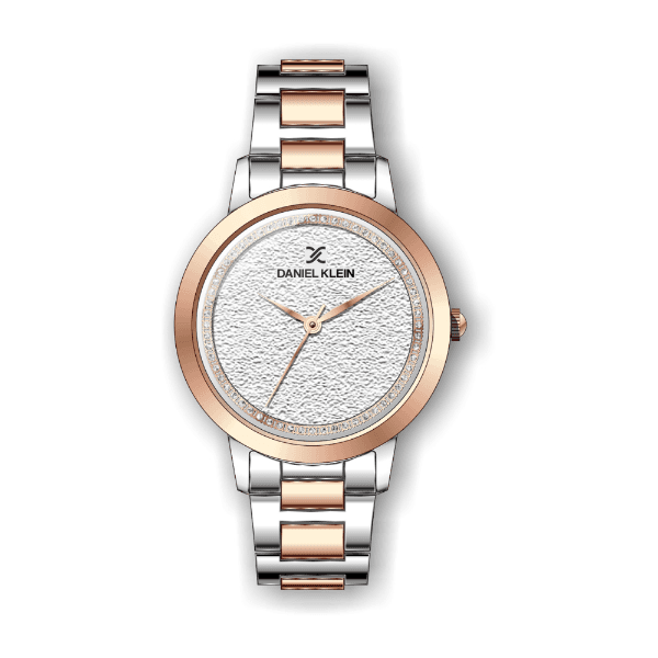 Relógio Analógico Daniel Klein Premium Dk.1.12310-4 Prata e Rosa Ouro
