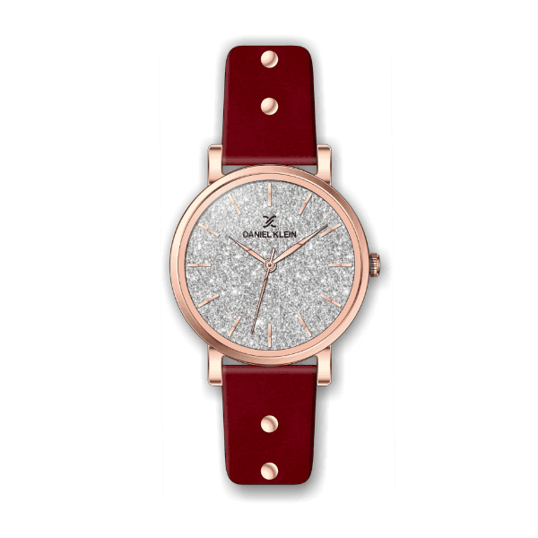 Relógio Analógico Daniel Klein Premium Dk.1.12451-2 Rosa Ouro e Vermelho