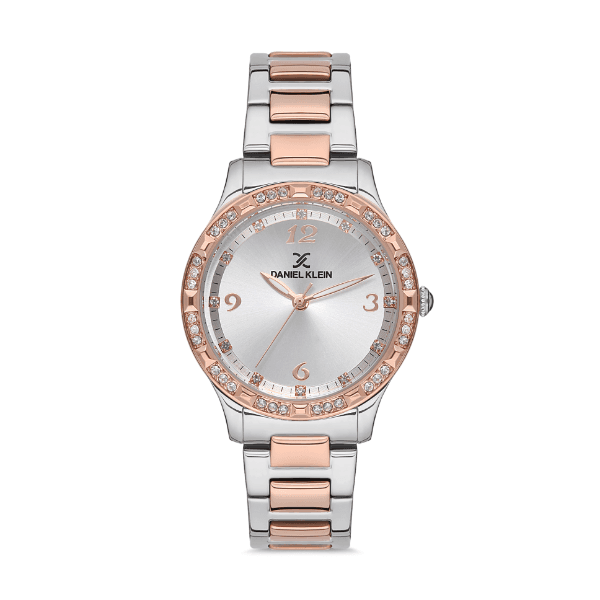 Relógio Analógico Daniel Klein Premium Dk.1.12526-4 Prata/Rosa Ouro