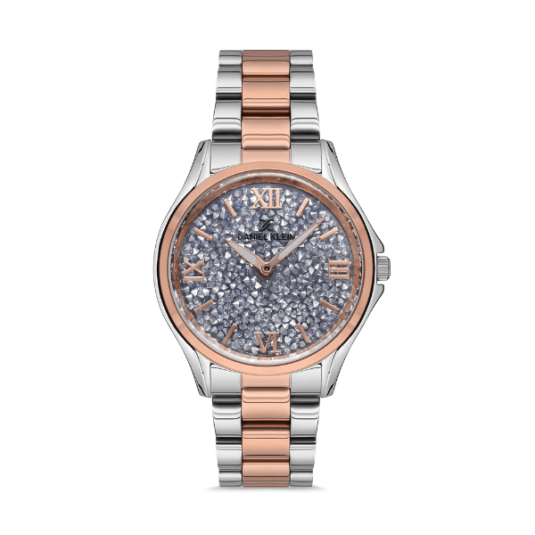 Relógio Analógico Daniel Klein Premium Dk.1.12528-5 Prata/Rosa Ouro