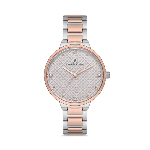 Relógio Analógico Daniel Klein Premium Dk.1.12529-3 Prata/Rosa Ouro