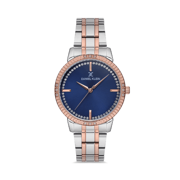 Relógio Analógico Daniel Klein Premium Dk.1.12530-6 Prata/Rosa Ouro