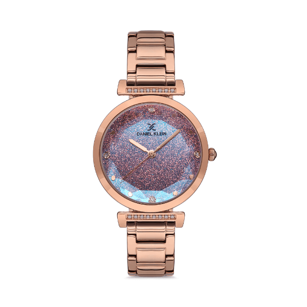 Relógio Analógico Daniel Klein Premium Dk.1.12536-2 Rosa Ouro