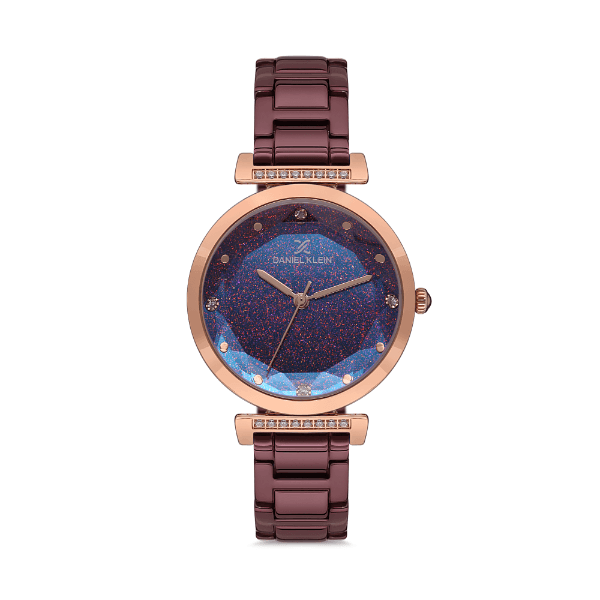 Relógio Analógico Feminino Daniel Klein Premium Dk.1.12536-6 Vermelho/Rosa Ouro