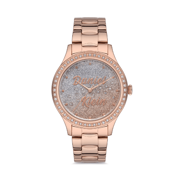 Relógio Analógico Daniel Klein Premium Dk.1.12538-2 Rosa Ouro
