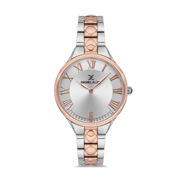 Relógio Analógico Daniel Klein Relojes Premium Dk.1.12558-4 Prata/Rosa Ouro