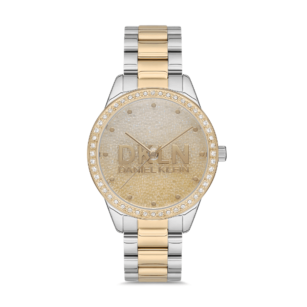 Relógio Analógico Daniel Klein Premium Dk.1.12565-5 Dourado/Prata