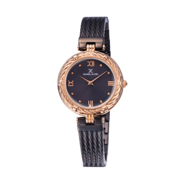 Relógio Analógico Daniel Klein Relojes Premium Dk11966-5 Preto/Rosa Ouro