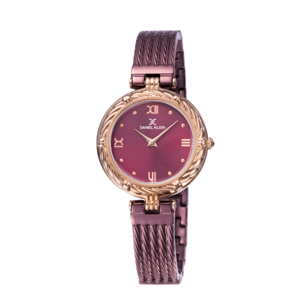 Relógio Analógico Feminino Daniel Klein Premium Dk11966-7 Roxo/Rosa Ouro