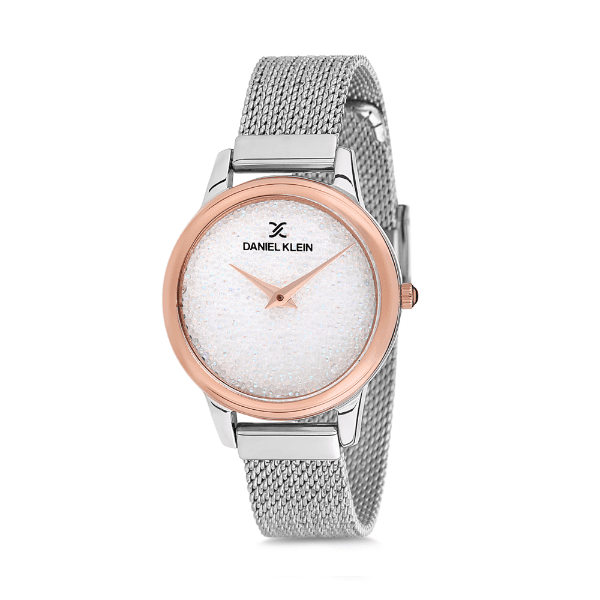 Relógio Analógico Feminino Daniel Klein Premium DK12040-4 - Prata e Rosa Ouro