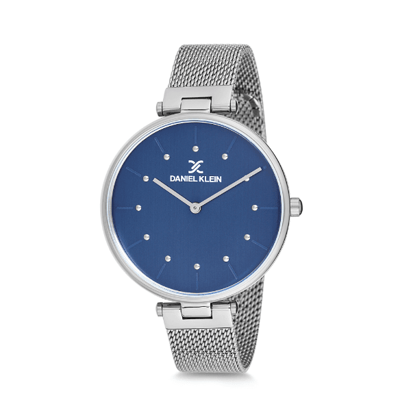 Relógio Analógico Daniel Klein Premium Dk12087-6 Prata e Azul