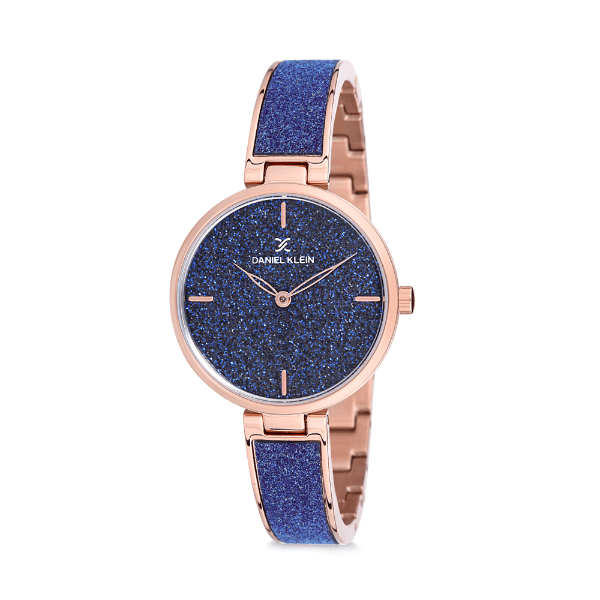 Relógio Analógico Daniel Klein Premium Dk12088-6 Azul e Rosa Ouro