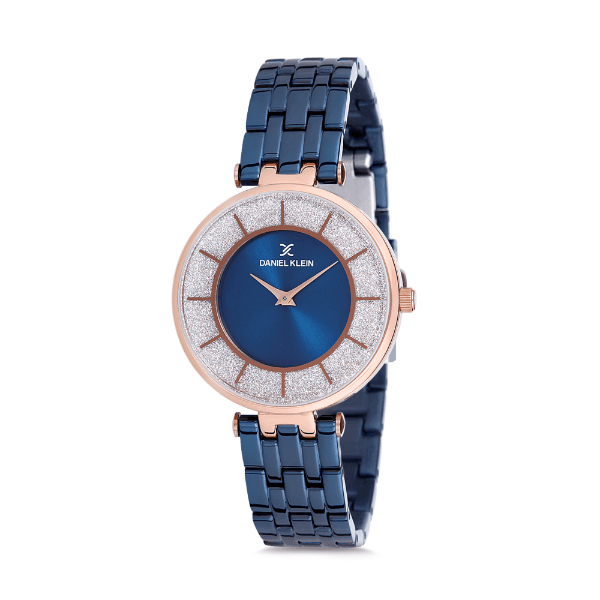 Relógio Analógico Feminino Daniel Klein Premium DK12176-5 - Azul e Rosa Ouro