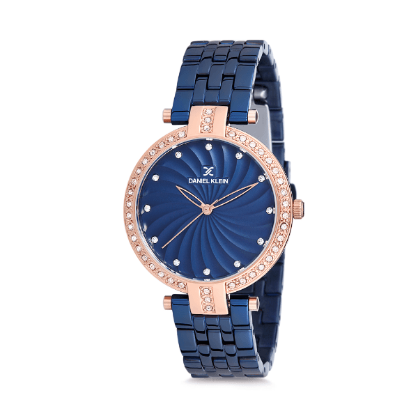 Relógio Analógico Daniel Klein Premium Dk12183-6 Azul e Rosa Ouro