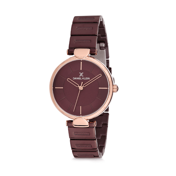 Relógio Analógico Daniel Klein Premium Dk12190-5 Bordô e Rosa Ouro
