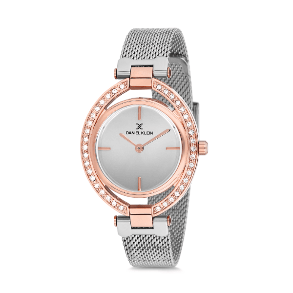 Relógio Analógico Daniel Klein Premium Dk12194-4 Prata e Rosa Ouro