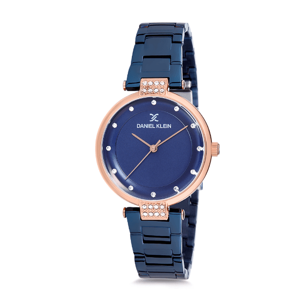 Relógio Analógico Feminino Daniel Klein Premium DK12198-5 - Azul e Rosa Ouro