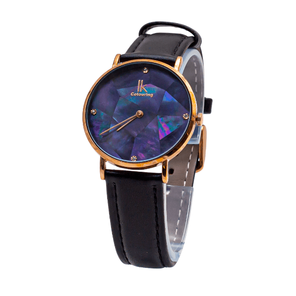Relógio Analógico Feminino IK Colouring 98469L - Preto / Preto e Dourado