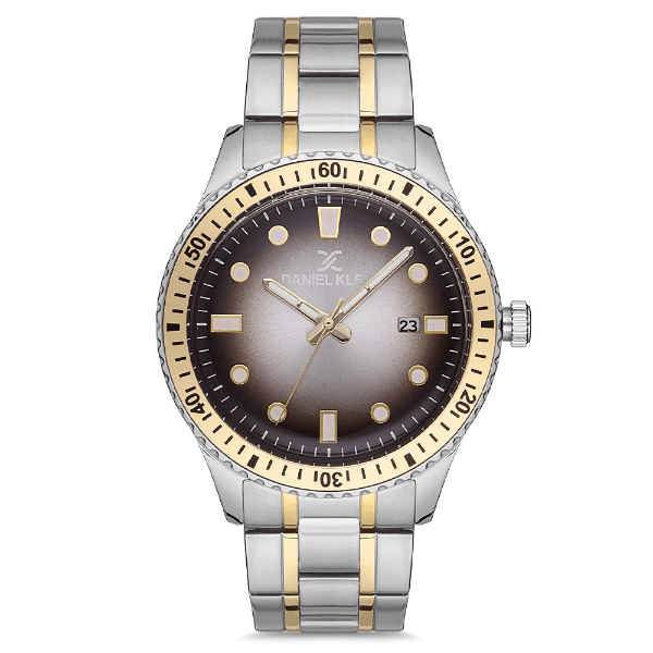 Relógio Analógico Masculino Daniel Klein Dk.1.12682-6 Premium Gents Pulseira de Aço Inoxidável Prata/Dourado