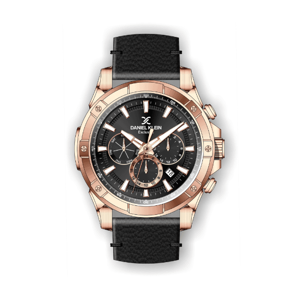 Relógio Analógico Daniel Klein Exclusive Dk.1.12303-2 Dourado e Preto
