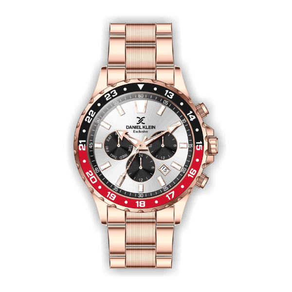 Relógio Analógico Daniel Klein Exclusive Dk.1.12333-5 Rosa Ouro