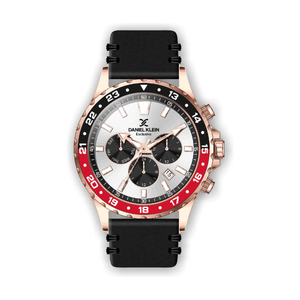Relógio Analógico Daniel Klein Exclusive Dk.1.12347-3 Rosa Ouro e Preto