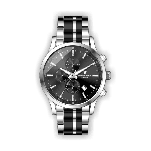 Relógio Analógico Daniel Klein Exclusive Dk.1.12366-2 Prata e Preto