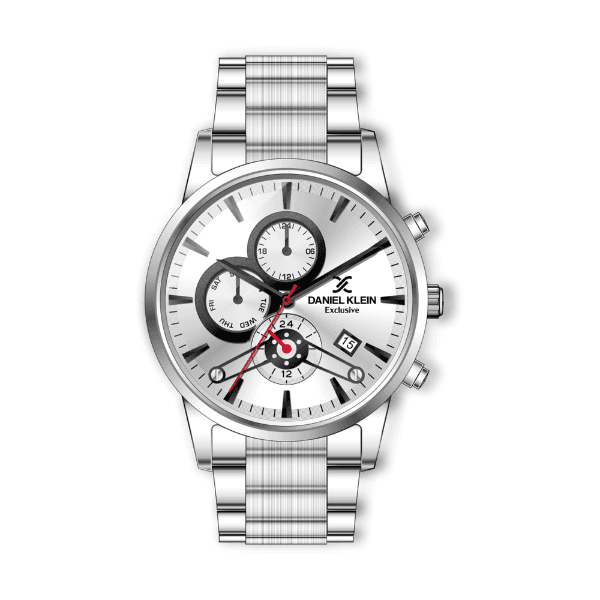 Relógio Analógico Daniel Klein Exclusive Dk.1.12369-1 Prata
