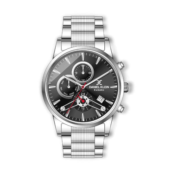 Relógio Analógico Daniel Klein Exclusive Dk.1.12369-3 Prata e Preto