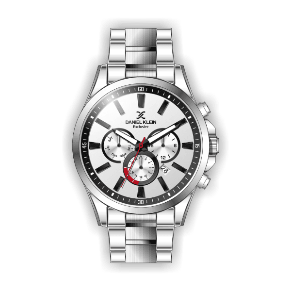 Relógio Analógico Masculino Daniel Klein Exclusive Dk.1.12423-1 Prata