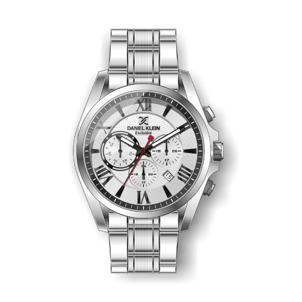 Relógio Analógico Daniel Klein Exclusive Dk.1.12454-1 Prata